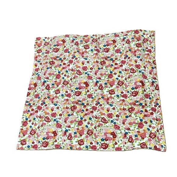 POTTERY BARN Pillow Euro Sham Floral  Flowers Colorful 29 x 30 inches - Picture 1 of 7